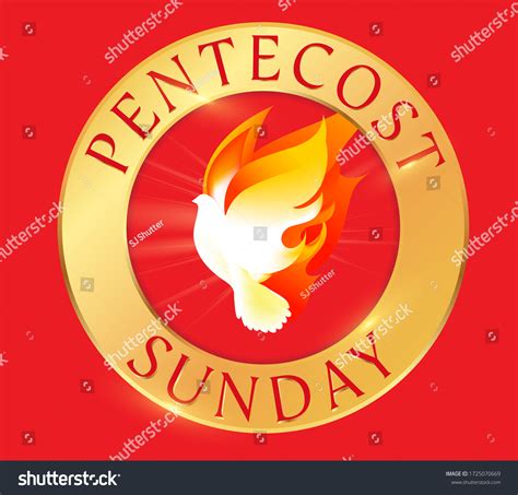 Pentecost Sunday Logo Vector Illustration Stock Vector Royalty Free