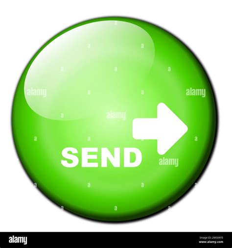 green send button  white background stock photo alamy