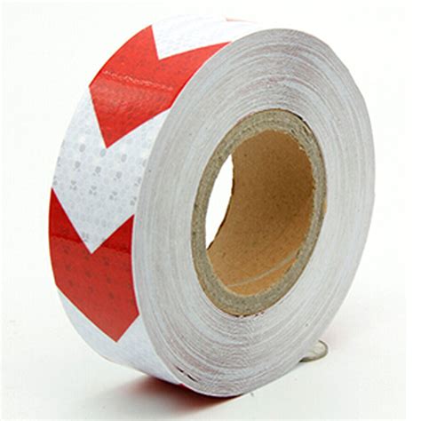 3M 10M 25M 38M Reflective Safety Warning Tape Strip Sticker Arrow Red