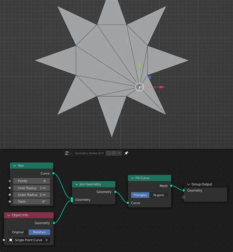 Fill Curve Node Blender Manual