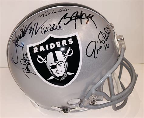 Oakland Raiders Multi Signed Football Helmet Bas Coa [las Vegas] The Autograph Source