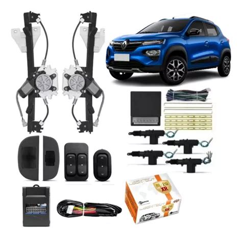 Kit Vidro Eletrico Kwid Diant Trava Alarme