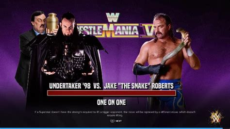 Wwe K The Undertaker Vs Jake The Snake Roberts At Wrestlemania