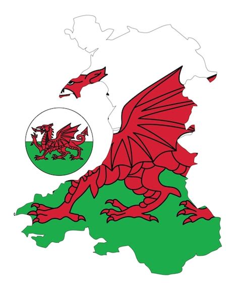 Premium Vector Wales Map And Flag Vector