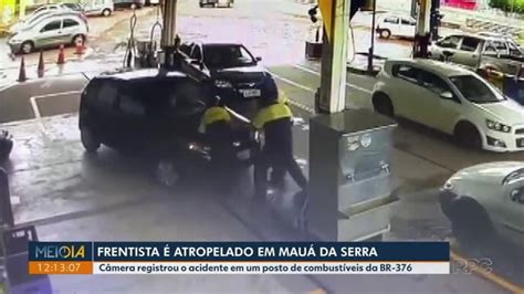 Frentista fica ferido após ser atropelado dentro de posto em Mauá da