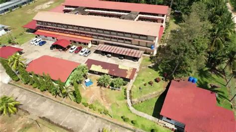 Aerial View Of Smk Sungai Damit Tamparuli Youtube