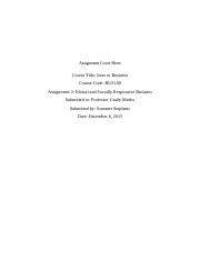 Intro To Business Assignment Docx Assignment Cover Sheet Course