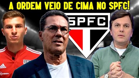 Ordem Veio De Cima No S O Paulo Mudan As Imediatas No Spfc Youtube