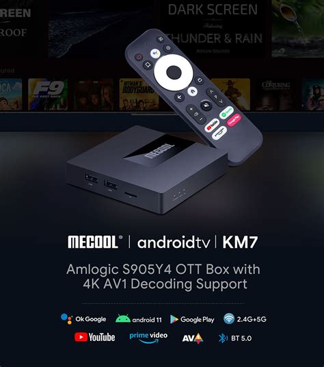 Google Certified MECOOL KM7 Amlogic S905Y4 Android 11 AV1 TV Box