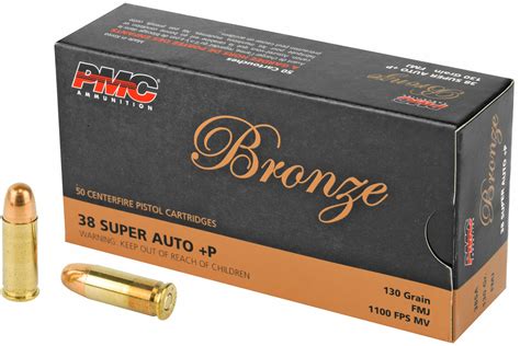 Sa Pmc Bronze Super P Grain Full Metal Jacket Handgun Ammo