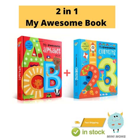 My Awesome Alphabet Abc Counting 123 Book Baby Kids English Learning