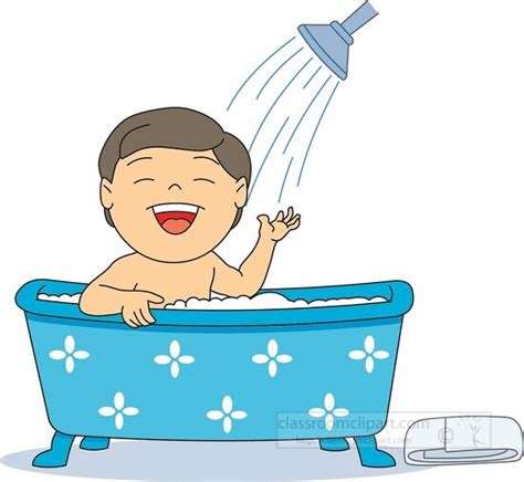 Taking Bath Clipart