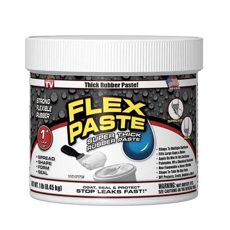 Flex Seal PFSWHTR16 1- Pound White Flex Paste Rubberized Adhesive at ...