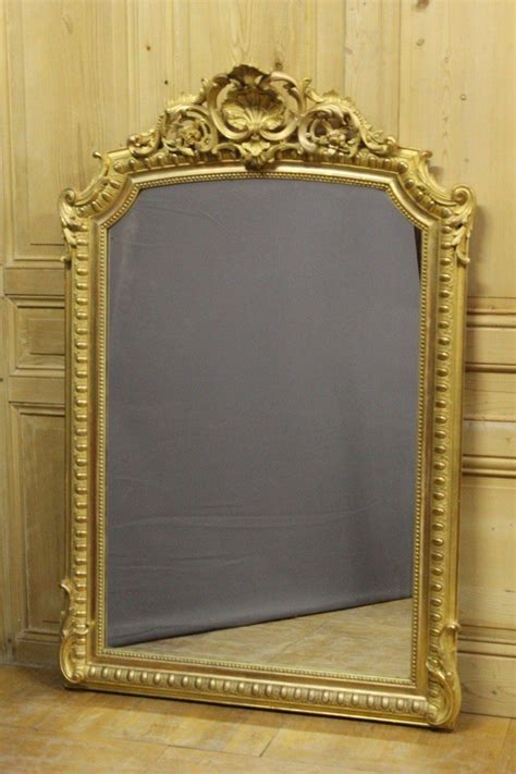 Proantic Miroir De Style Louis Xv En Bois Et Stuc Dor Xix