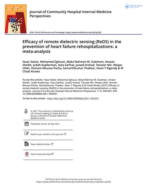 Pdf Efficacy Of Remote Dielectric Sensing Reds In The Prevention Of