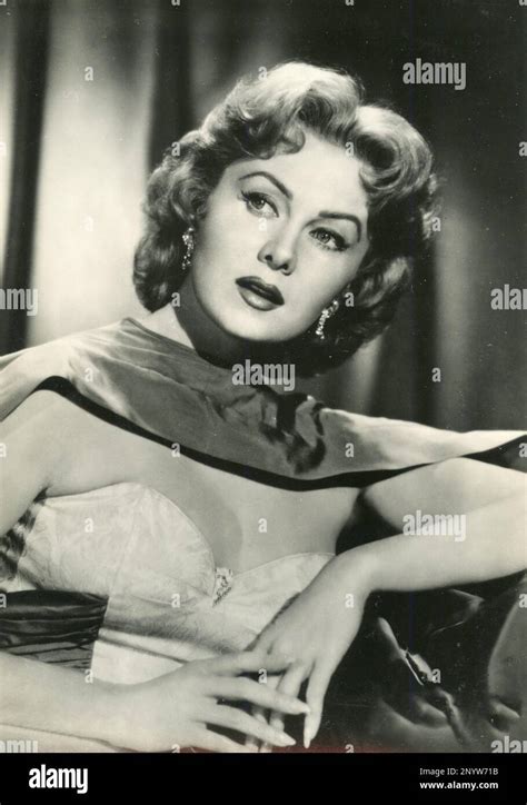 American Actress Rhonda Fleming In The Movie Slightly Scarlet Usa 1956