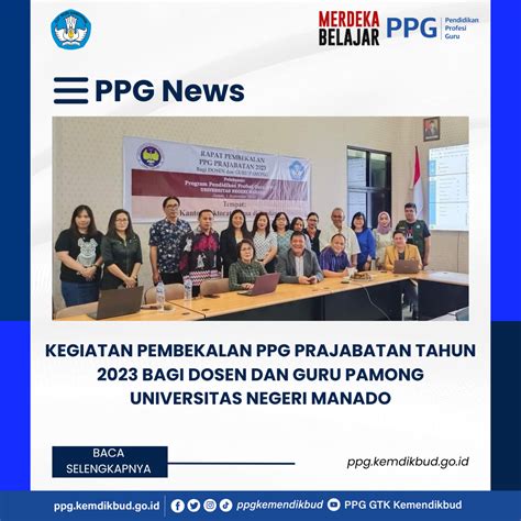 Kegiatan Pembekalan Ppg Prajabatan Tahun Bagi Dosen Dan Guru