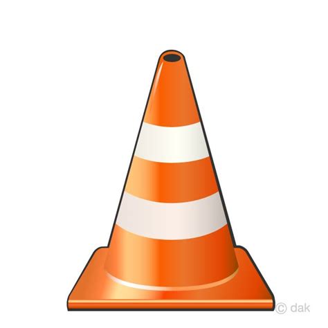 an orange and white traffic cone on a white background