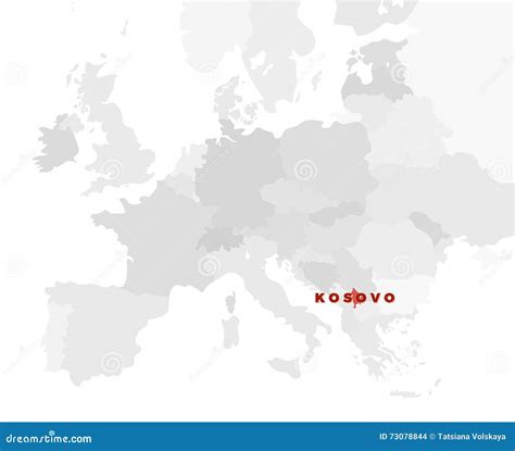 Republic Kosovo Location Map Stock Illustrations – 26 Republic Kosovo ...