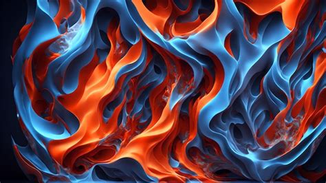 Premium Photo | Fire and Ice abstract background wallpaper