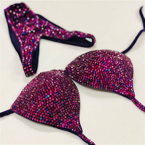 IFBB NPC Bikini Fitness Competition Fitness Bikini Posing Suit Crystal Bikini Etsy