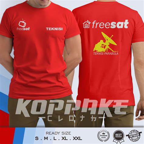 Kaos Freesat Teknisi Parabola Baju Distro Lazada Indonesia