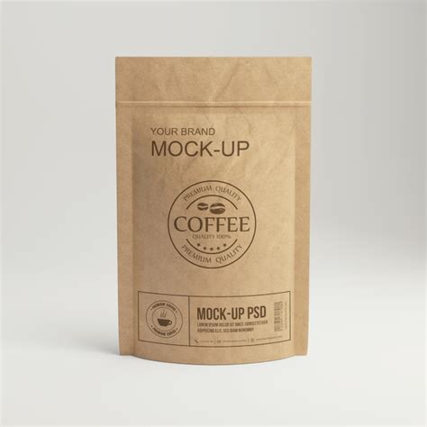 Premium PSD Paper Coffee Bag Packaging