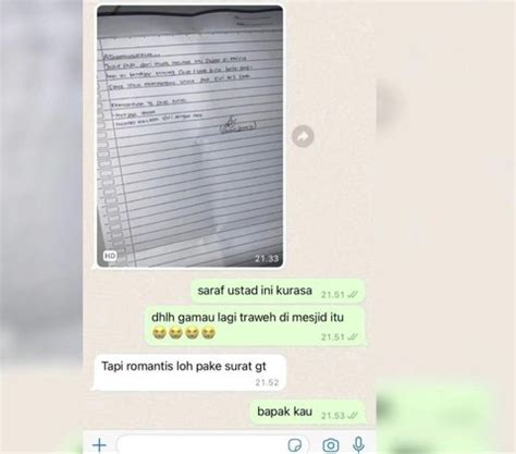 Usai Pak RT Kini Ada Cewek Dapat Surat Dari Ustaz Pas Pulang Dari