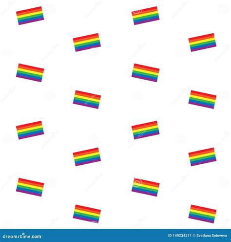 Vector Seamless Pattern Of Lgbt Rainbow Flag Stock Vector Illustration Of Rainbow Marriage