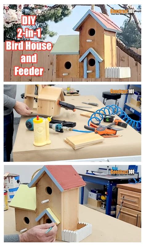 Diy 2 In 1 Bird House And Feeder Pdf Download Construct101