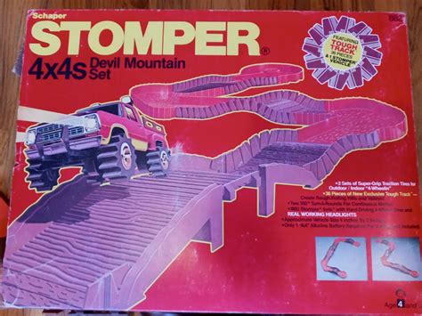 Vintage 1982 Schaper Stomper Devil Mountain Track Set W Original Box