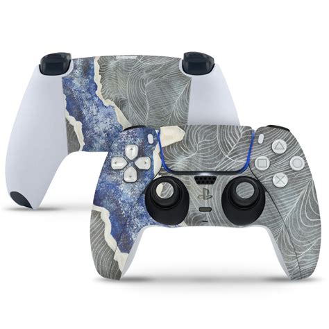 PlayStation 5 Controller Skin - Blue Grey River Side Painting – SkinsLegend