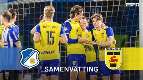 Een Makkelijke Avond Voor Cambuur In Eindhoven Samenvatting Fc