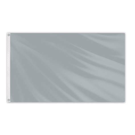 Solid Color Outdoor Nylon Flag Silver