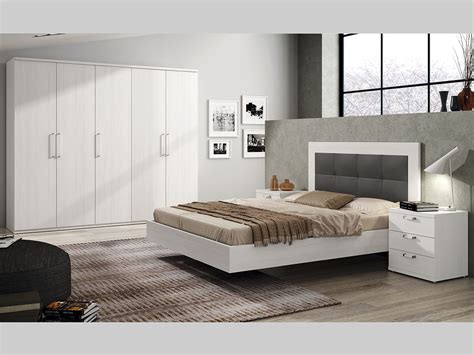 Mueble Dormitorio Cama Mesita Armario Madera Melamina Moderno Economico