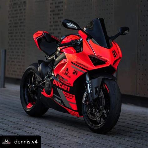 Ducati Motorcycle - Red and Black