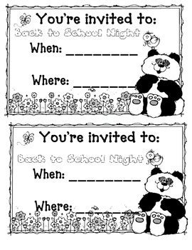 Back to School Night Invitation by kelly morrow | TPT