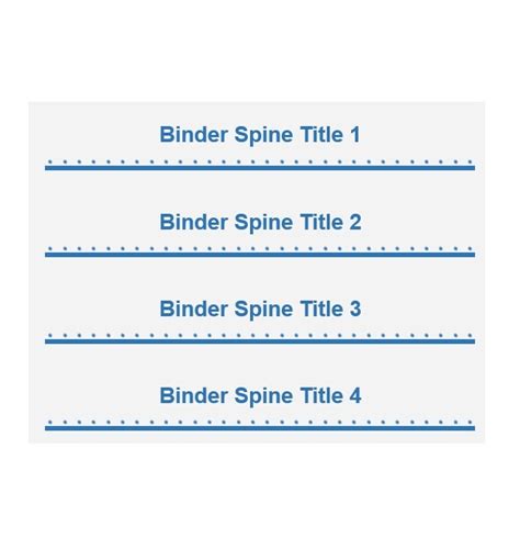 5 Binder Spine Template For Your Needs