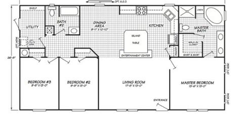 Fleetwood Single Wide Mobile Home Floor Plans - floorplans.click