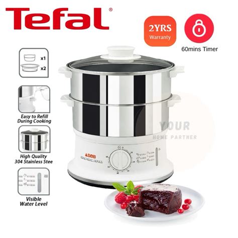 Tefal Convenient Steamer Stainless Steel VC1451 6L Food Steamer