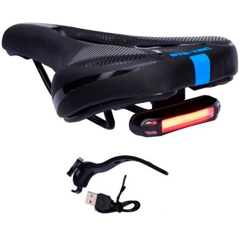 Selim Vazado Bike Mtb Gts Tec Confort Vel Led Sinalizador Azul