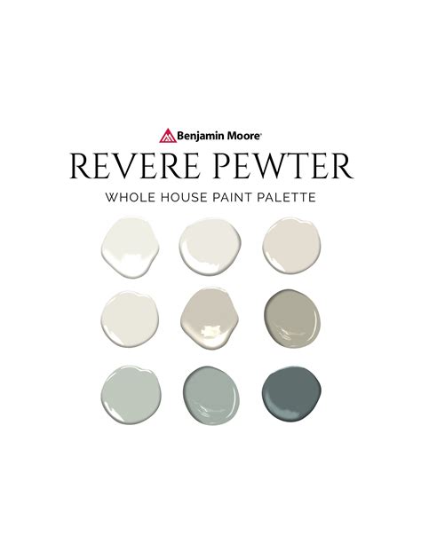 Revere Pewter Paint Palette Benjamin Moore Revere Pewter Etsy Canada