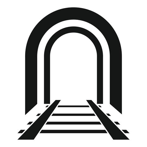 Rail Tunnel Icon Simple Vector View Entrance 14864554 Vector Art At