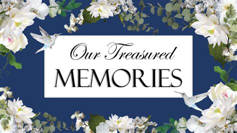 DIY Memorial Photo Slideshow Powerpoint Blue White Flowers Etsy