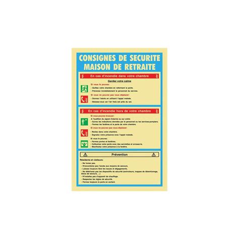 Consignes de sécurité Maison de retraite Direct Signalétique