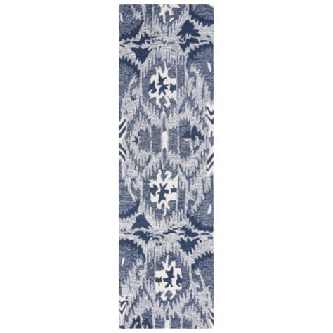 Safavieh Ikt M Ikat Blue Ivory Blue Ivory X Runner