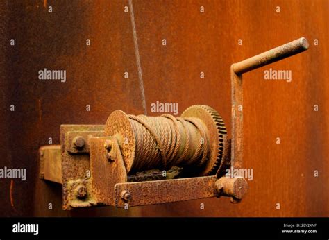 the manual winch Stock Photo - Alamy