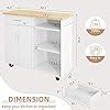 Amazon Shintenchi Kitchen Island Cart With Storage Rolling Kitchen