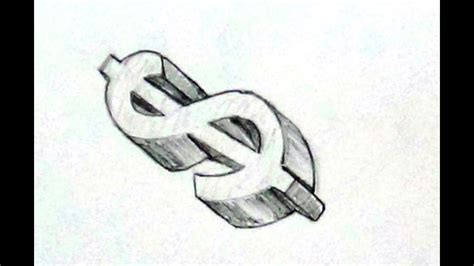 How To Draw Dollar Sign For Beginners In 3d Youtube