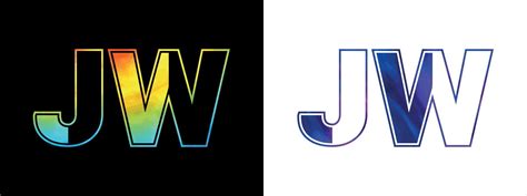 inicial letra jw logo icono vector diseño modelo prima lujoso logotipo